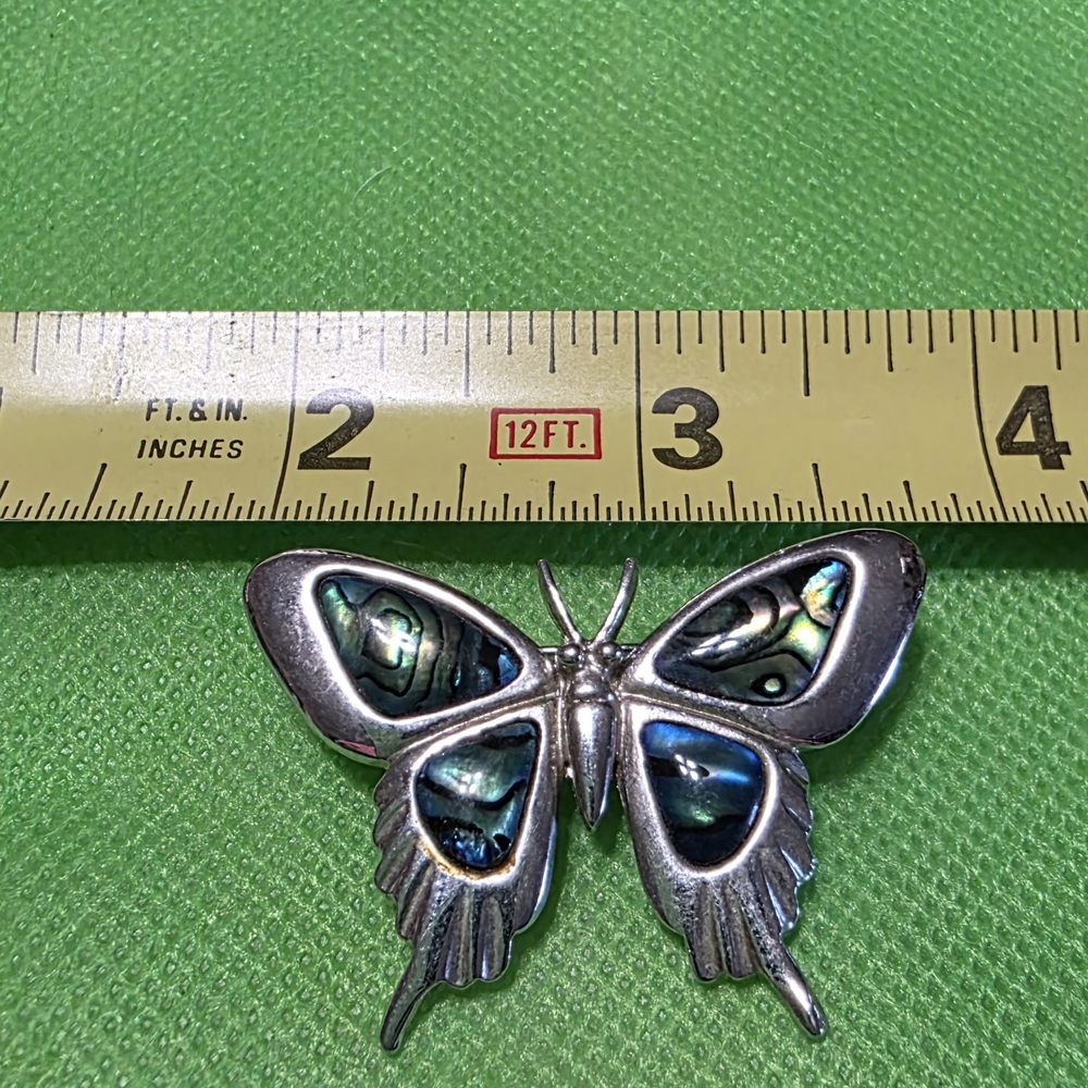Silver Butterfly Brooch Set - Picture 4 of 7